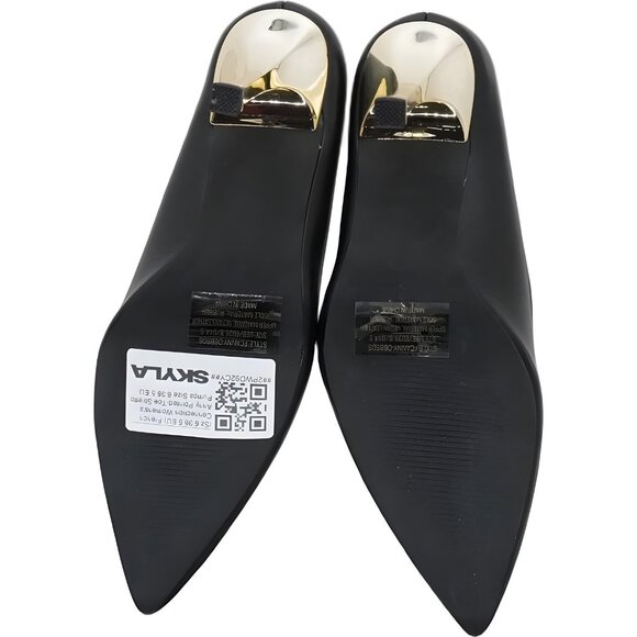 French Connection Anny Black Pointed-Toe Stiletto Pumps Size 6 - Picture 6 of 6